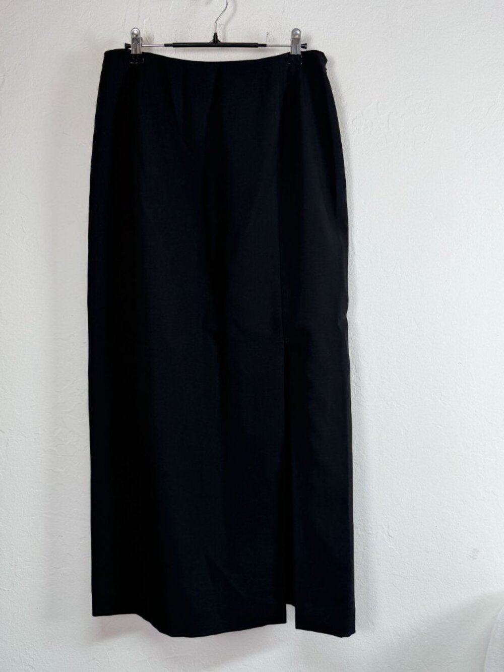 Doncaster Womens Black Wool Front Slit Maxi Skirt Size 12 Classic Formal Wear